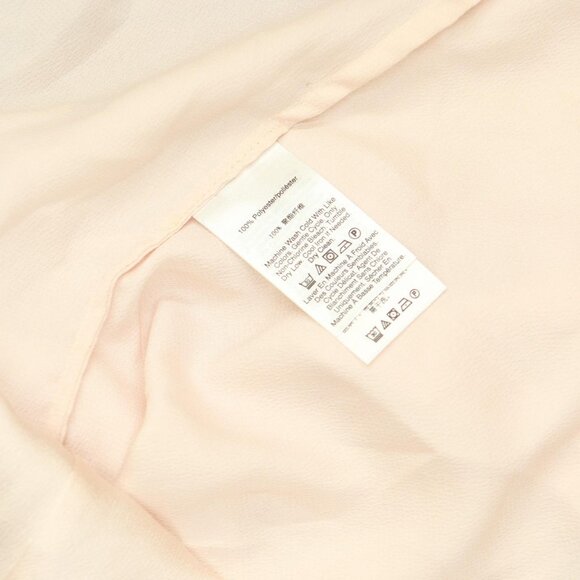 DKNY Womens Petite Solid Crewneck Smocked-Cuff Cape Blouse Champagne Pink PM - Picture 4 of 8